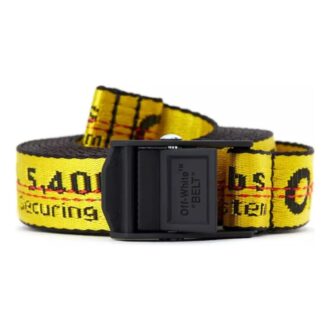 Cinturón de estilo industrial clásico con hebilla automática, amarillo, ancho 2,5 cm