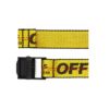 Cinturón de estilo industrial clásico con hebilla automática, amarillo, ancho 2,5 cm