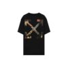 Cómoda camiseta holgada de cuello redondo y pantalones cortos, unisex, negra