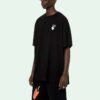 Cómoda camiseta holgada de cuello redondo y pantalones cortos, unisex, negra