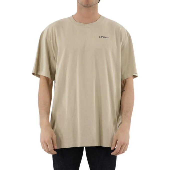 Colección Primavera-Verano 2022: Jersey de pantalones cortos con cuello redondo y estampado de flechas geométricas, color beige