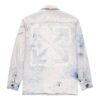 Color Reproducción del color Tinta Solapa Chaqueta Denim holgada para hombre Blanca