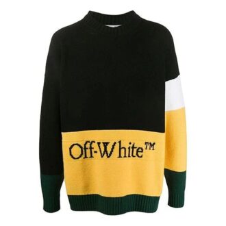 Colorblock Alphabet Knit Negro