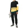 Colorblock Alphabet Knit Negro