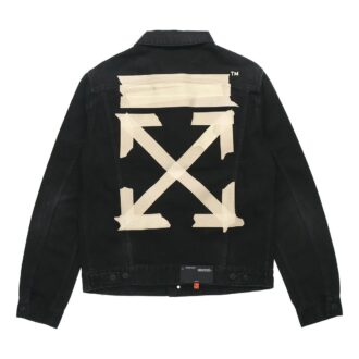 Correa de goma bronceada Chaqueta clásica de Denim con logotipo Arrow