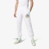 Correa de goma con estampado Micro Mark Pantalones deportivos casuales de estilo athleisure Versión estándar Blanco