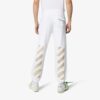 Correa de goma con estampado Micro Mark Pantalones deportivos casuales de estilo athleisure Versión estándar Blanco
