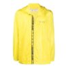 Cortavientos con cremallera y estampado de letras del logotipo SS21, versión estándar, amarillo