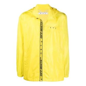 Cortavientos con cremallera y estampado de letras del logotipo SS21, versión estándar, amarillo