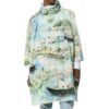 Cortavientos verde de nylon con capucha, corte holgado y estampado de pintura para hombre de Off-White