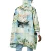 Cortavientos verde de nylon con capucha, corte holgado y estampado de pintura para hombre de Off-White