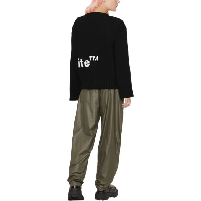 Cárdigan con intarsia del logotipo de Off-White «Black White»
