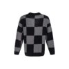 Cárdigan de manga larga con cuello en V y estampado de cuadros, colección Otoño-Invierno 2021, versión básica, color negro