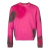 Cuello redondo con estampado de flechas en rojo rosa