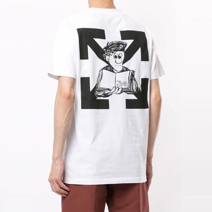 Cuello redondo, pantalones cortos, blanco