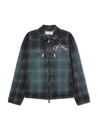 Denim Check Jacquard Skate Coach Jacket