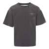 Diseño minimalista, cuello redondo, pantalones cortos, gris
