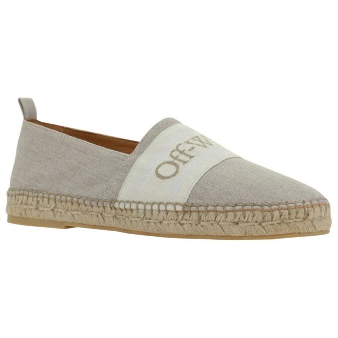 Espadrillas de lino Bookish «Beige claro-Blanco»
