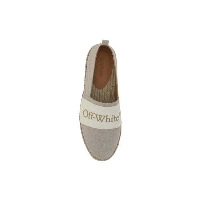 Espadrillas de lino Bookish «Beige claro-Blanco»