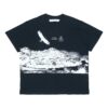 Estampado «Climbing new Heights» Impresión Hombre Holgada Negro
