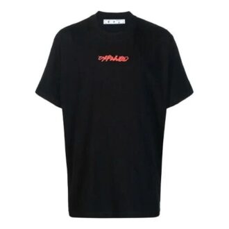 Estampado con el logotipo de Arrows Manga corta Corte holgado Negro