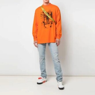 Estampado con logotipo de Arrows, manga larga, naranja