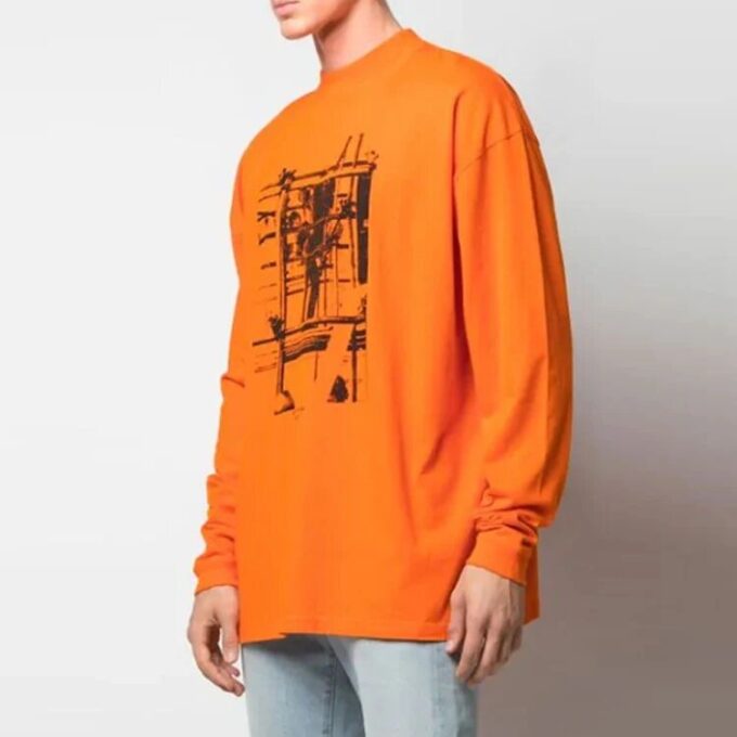 Estampado con logotipo de Arrows, manga larga, naranja