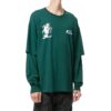 Estampado con logotipo, manga larga, verde