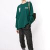 Estampado con logotipo, manga larga, verde