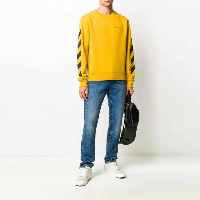 Estampado con logotipo, versión de manga larga, amarillo
