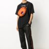 Estampado con motivos, pantalones cortos, negro