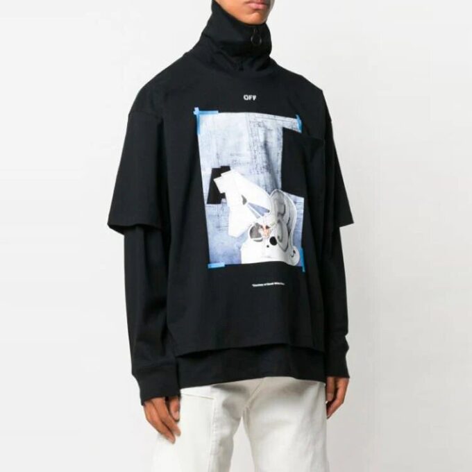 Estampado, cremallera, solapa, manga larga