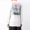 Estampado, cuello redondo, blanco