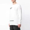 Estampado, cuello redondo, blanco