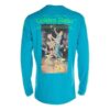 Estampado, cuello redondo, manga larga, versión azul cielo