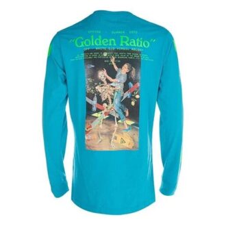 Estampado, cuello redondo, manga larga, versión azul cielo