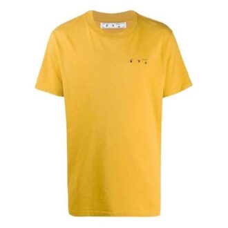 Estampado, cuello redondo, pantalones cortos, amarillo