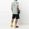 Estampado de dibujos animados de la temporada primavera-verano 2021, pantalones cortos, verde