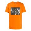 Estampado de flechas de graffiti, pantalones cortos, corte holgado, naranja