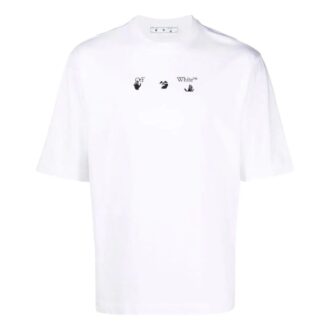 Estampado de flechas grandes, cuello redondo, pantalones cortos, blanco