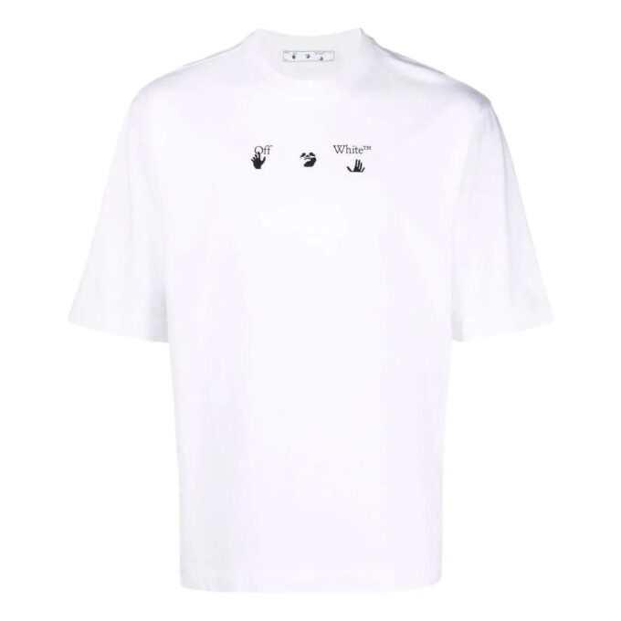Estampado de flechas grandes, cuello redondo, pantalones cortos, blanco