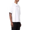 Estampado de flechas grandes, cuello redondo, pantalones cortos, blanco