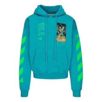 Estampado de flechas gráficas, algodón para hombre, azul