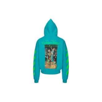 Estampado de flechas gráficas, algodón para hombre, azul