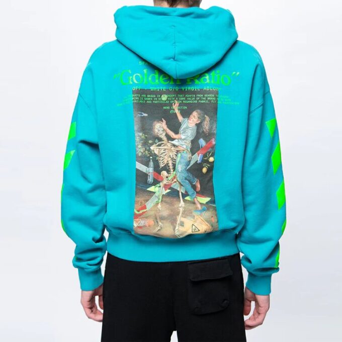 Estampado de flechas gráficas, algodón para hombre, azul