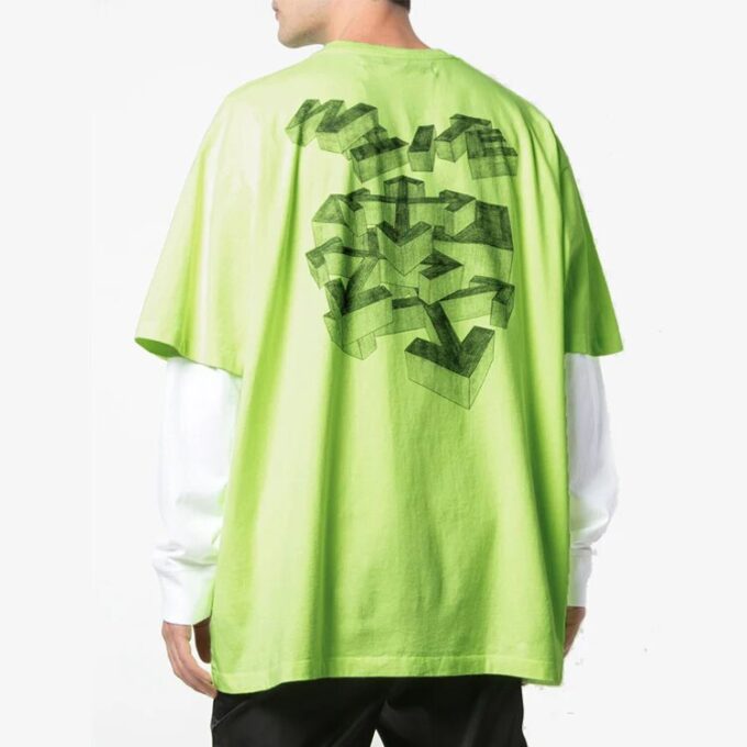 Estampado de flechas gráficas Oversize