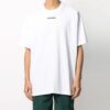 Estampado de flechas hacia atrás, cuello redondo, pantalones cortos, corte holgado, blanco