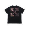 Estampado de flechas, pantalones cortos, manga corta, negro