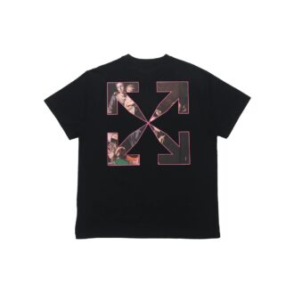 Estampado de flechas, pantalones cortos, manga corta, negro