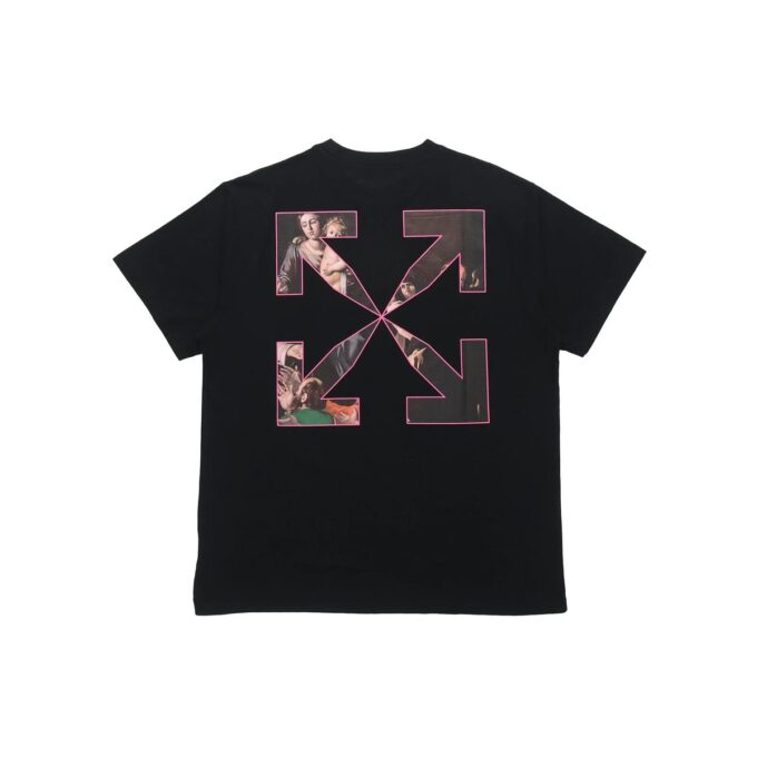 Estampado de flechas, pantalones cortos, manga corta, negro
